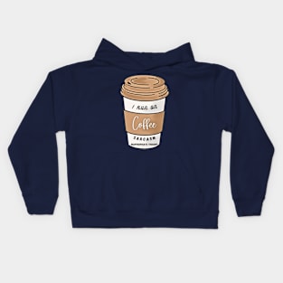 I Run On Coffee, Sarcasm, Inappropriate Thought Kids Hoodie